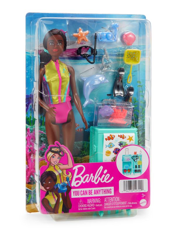 Barbie 14-Piece Barbie? Marine Biologist Doll Playset HMH27